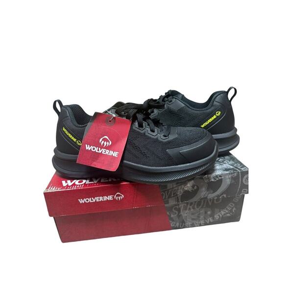 Wolverine Men's Bolt Knit Durashocks Black Work Shoes W231000 Carbon Toe 9.5 M - Picture 1 of 12